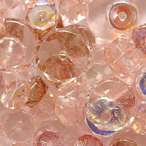 70FC9013R: Faceted Disc Soft Pink Mix-82PC