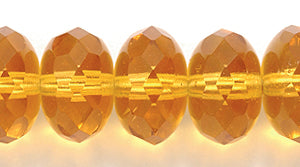 79FR254R: CZ Faceted Rondelle Trans Topaz 11mm-25PC