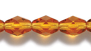 36FC254-2R: CZ Faceted Oval Trans LT MED Topaz 6x8mm-50PC