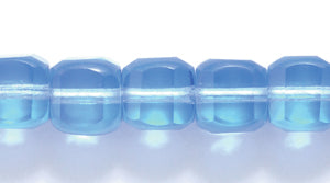 55FC273-DR: CZ Faceted Cube Trans MED Sapphire 6mm-25PC