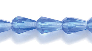 42FC274R: CZ Faceted Drop Trans Sapphire 5x7mm 50PC