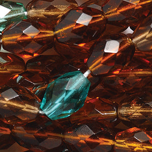 37FC9025R: CZ Faceted Oval Mix Topaz/emerald 7x9mm-30PC