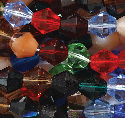 88FC999R: CZ Faceted Diamond All Mixed Up 8mm-40PC