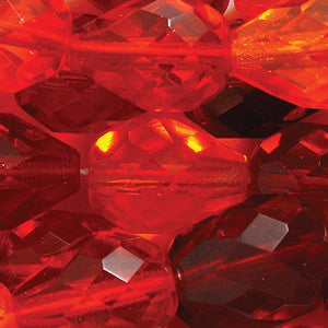 46FC999-4J: CZ FC Drop Orange Ruby Mix 10x13mm 80PC