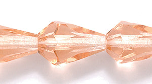 49FC291-DR: CZ Faceted Drop Trans DK Pink 8x12mm-25PC