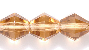 89FC257R: CZ Faceted Diamond Trans Topaz 9mm-25PC