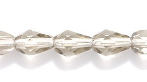 43FC204R: CZ Faceted Drop LT Grey 5x7mm-40PC