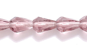 42FC297R: CZ Faceted Drop Trans MED Amethyst 5x7mm-25PC