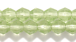 84FC281-P1R: CZ Faceted Diamond Trans LT Pale Green 5mm-100PC