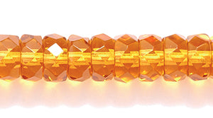 72FC254-D1R: CZ Faceted Disc Trans DK Topaz 6mm-50PC