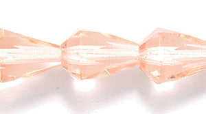 47FC291-PJR: CZ Faceted Drop Trans Pale Pink 7x10mm 25PC