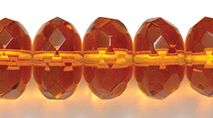 79FR254-DR: CZ Faceted Rondelle Trans MED Topaz 11mm Loose-25PC