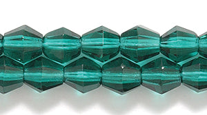 84FC288R: CZ Faceted Diamond Trans Deep Emerald 5mm-100PC