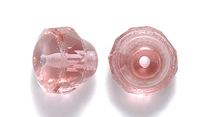 96FC292-5R: CZ Faceted Bell Trans DK Pink 8x10mm-25PC