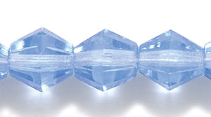 88FC273R: CZ Faceted Diamond Trans MED Sapphire 8mm-25PC