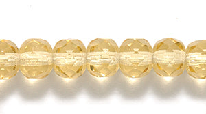 73FR252R: CZ Faceted Rondelle Trans LT Topaz 3x5mm-100PC