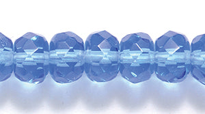 75FR274R: CZ Faceted Rondelle Trans Sapphire 7mm-50PC