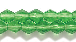 84FC284R: CZ Faceted Diamond Trans Christmas Green 5mm-50PC