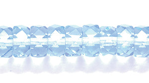 72FC272R: CZ Faceted Disc Trans LT Sapphire 6mm-50PC