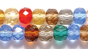 73FR900R: CZ Faceted Rondelle Mix 3x5mm-100PC