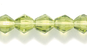 86FC283R: CZ Faceted Diamond Trans Olive 6mm-50PC