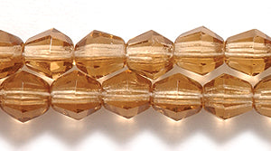 84FC257R: CZ Faceted Diamond Trans Smoke Topaz 5mm-75PC