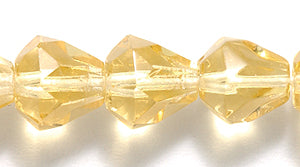 48FC252-KR: CZ Faceted Drop Trans LT Topaz 8x9mm-25PC