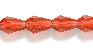 42FC293R: CZ Faceted Drop Trans Cranberry 5x7mm-25PC