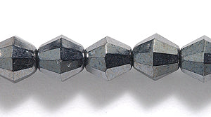 86FC309R: CZ Faceted Diamond Gunmetal 6mm-50PC