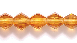 86FC254-D1R: CZ Faceted Diamond Trans DK Topaz 6mm-50PC