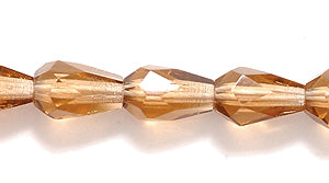 42FC257R: CZ Faceted Drop Trans Smoke Topaz 5x7mm-50PC