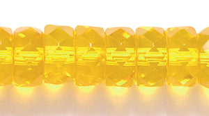 74FC225-AR: CZ Faceted Disc Trans LT MED Yellow 8mm-25PC