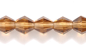 86FC257-3R: CZ Faceted Diamond Trans DK Smoke Topaz 6mm-50PC