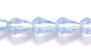 41FC272-1R: CZ Faceted Drop Trans MED LT Sapphire 5x7mm-50PC