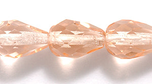 46FC291R: CZ Faceted Drop Trans LT Pink 7x10mm-25PC