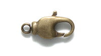 14FI647-ABR: Clasp Swivel Lobster 7x14mm ANT BRSS 3PC