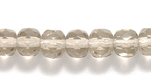 73FR205R: CZ Faceted Rondelle Trans Grey 3x5mm-100PC