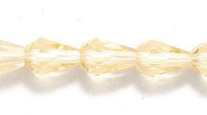 42FC251R: CZ Faceted Drop Trans Champagne 5x7mm-25PC