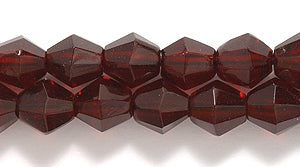 84FC246-DR: CZ Faceted Diamond Trans DK Garnet 5mm-100PC