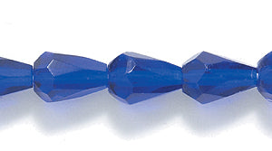 42FC278R: CZ Faceted Drop Trans Cobalt 5x7mm-50PC