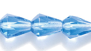 47FC274R: CZ Faceted Drop Trans Sapphire 7x9mm-25PC