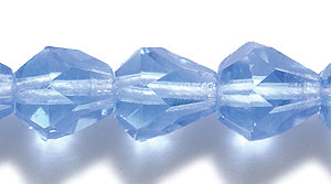 48FC272-1KR: CZ Faceted Drop Trans LT Sapphire 8x9mm-25PC