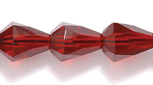 47FC246R: CZ Faceted Drop Trans Garnet 7x9mm 25PC