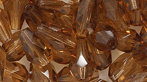 42FC257-LR: CZ Faceted Drop Trans Smoke Topaz 5x7mm Loose-30PC