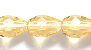 46FC252R: CZ Faceted Drop Trans LT Topaz 7x10mm-25PC