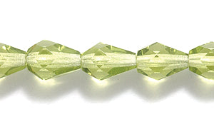 43FC283R: CZ Faceted Drop Olive 5x7mm-40PC