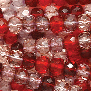 73FR9016R: CZ Faceted Gem Cut Glass Rondelle Mix #16 5mm-100PC