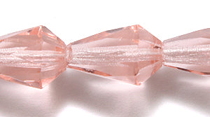 47FC291-PQR: CZ Faceted Drop Trans Pale Pink 8x12mm-25PC