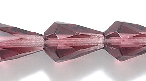 48FC298R: CZ Faceted Drop Trans Amethyst 7x10mm-25PC