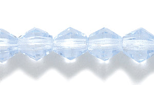 86FC272R: CZ Faceted Diamond Trans LT Sapphire 6mm-50PC